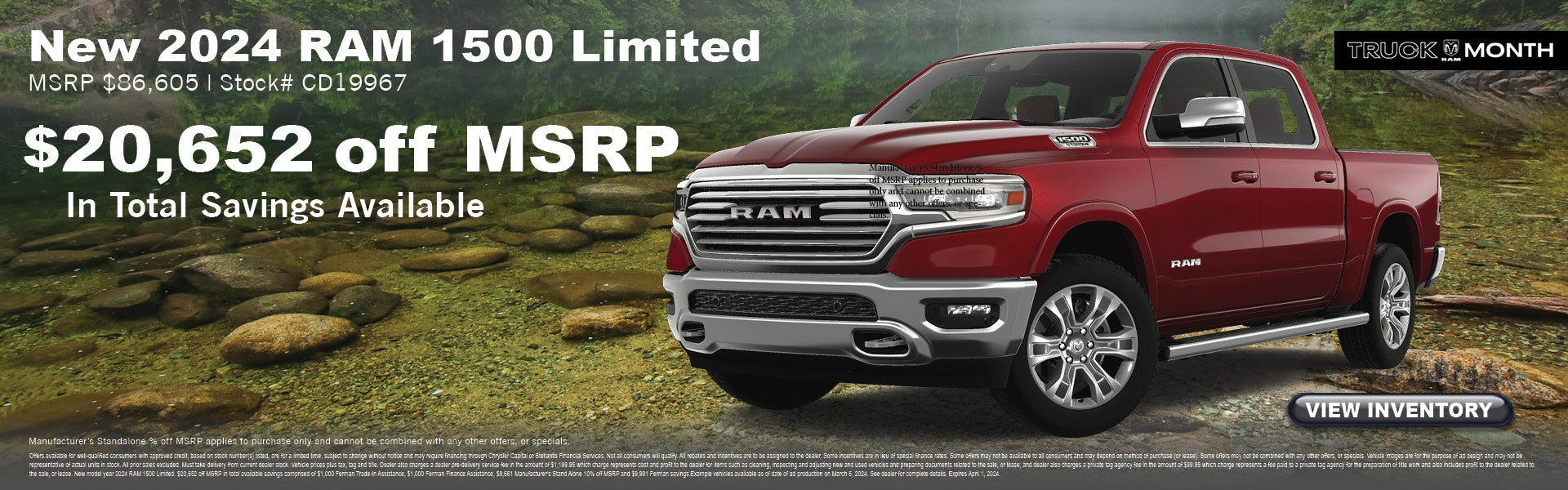 March Savings on New 2024 RAM 1500 Limited