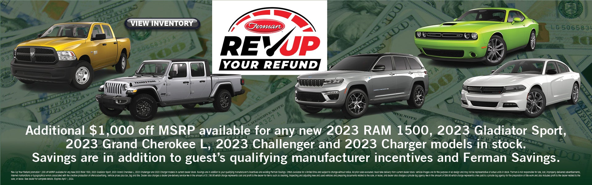 Rev Up Your Refund and save $1,000 at Ferman Wesley Chapel